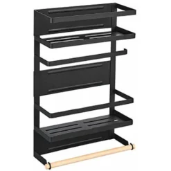 Étagère à Suspendre Pour Réfrigérateur Magnetique Étagère à Épices Organisateur De Réfrigérateur Économie Espace Pour La Cuisine, Noir 9 Étagère à Suspendre Pour Réfrigérateur Magnetique Étagère à Épices Organisateur De Réfrigérateur Économie Espace Pour La Cuisine, Noir -Promos Gout Cuisine Boutique 88765137 5