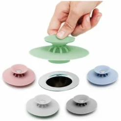 Lot De 5 Bouchons De Vidange En Silicone Pour Baignoire, évier, Douche