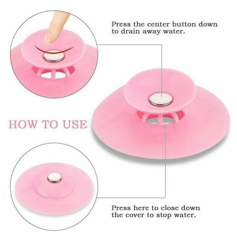 Lot De 5 Bouchons De Vidange En Silicone Pour Baignoire, évier, Douche 3 Lot De 5 Bouchons De Vidange En Silicone Pour Baignoire, évier, Douche – Image 3