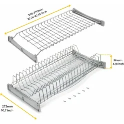 Égouttoir Suprastar Pour Module, 600, Peint En Aluminium, Acier, 1 U 9 Égouttoir Suprastar Pour Module, 600, Peint En Aluminium, Acier, 1 U -Promos Gout Cuisine Boutique 89348595 5