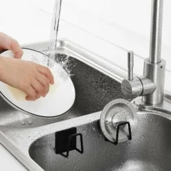 4pcs Porte-éponge Autocollant, Porte Eponge Cuisine En Acier Inoxydable, Crochet De Suspension Mural Autocollant Pour Salle De Bain, Cuisine (Noir) 9 4pcs Porte-éponge Autocollant, Porte Eponge Cuisine En Acier Inoxydable, Crochet De Suspension Mural Autocollant Pour Salle De Bain, Cuisine (Noir) -Promos Gout Cuisine Boutique 89376306 5