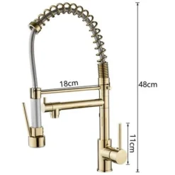 Robinet Cuisine Extractible Avec 2 Jets Mitigeur Cuisine Pivotant à 360° Avec 2 Modes De Pulvérisation Froid & Chaud Disponible Doré -Promos Gout Cuisine Boutique 89380265 3
