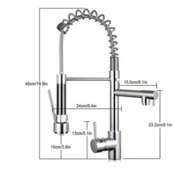 Robinet Cuisine Extractible Avec Deux Jets Robinetterie à Ressort Mitigeur Cuisine Avec 2 Modes De Pulvérisation Froid & Chaud Disponible - Chrome -Promos Gout Cuisine Boutique 89380267 5