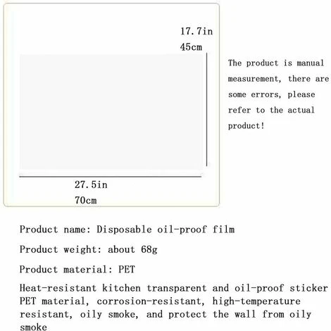 Lot De 2 Films Protecteurs Muraux Transparents Résistants à L'huile Pour Crédence De Cuisine, Rouleau De Film Vinyle Amovible Pour Portes De Placards, Murs De Meubles, Cuisine Et Maison,Superma,Transp 2 Lot De 2 Films Protecteurs Muraux Transparents Résistants à L'huile Pour Crédence De Cuisine, Rouleau De Film Vinyle Amovible Pour Portes De Placards, Murs De Meubles, Cuisine Et Maison,Superma,Transp – Image 2