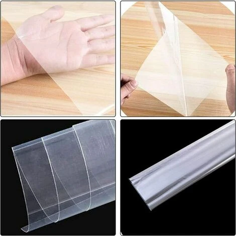 Lot De 2 Films Protecteurs Muraux Transparents Résistants à L'huile Pour Crédence De Cuisine, Rouleau De Film Vinyle Amovible Pour Portes De Placards, Murs De Meubles, Cuisine Et Maison,Superma,Transp 4 Lot De 2 Films Protecteurs Muraux Transparents Résistants à L'huile Pour Crédence De Cuisine, Rouleau De Film Vinyle Amovible Pour Portes De Placards, Murs De Meubles, Cuisine Et Maison,Superma,Transp – Image 4