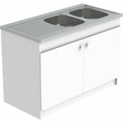 ALLIBERT Evier De Cuisine EKINOX Inox 120cm - Siphon Inclus -Promos Gout Cuisine Boutique 89702260 3