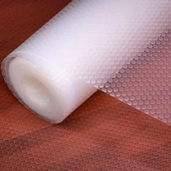 Tapis De Tiroir,44.5x600cm Protection Tiroir Cuisine Plastique EVA Tapis De Frigo (Transparent, 44.5x600cm)