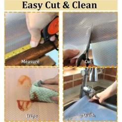 Tapis De Tiroir,44.5x600cm Protection Tiroir Cuisine Plastique EVA Tapis De Frigo (Transparent, 44.5x600cm) -Promos Gout Cuisine Boutique 89726960 5