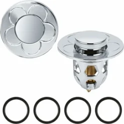 Bouchon De Lavabo Universel 2 Pièces,Bonde Lavabo Pop Up Flitre De Vidange Anti-Bloqué Pour Bain Cuisine Lavabo Evier,Applicable Au Diamètre 34-40 Mm(Argenté)