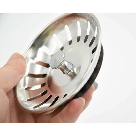 Filtre à Évier, Crépines D'évier En Acier Inoxydable, 80mm Diamètre Bouchon D'évier De Cuisine, Protector Bouchon De Vidage Lavabo Pour Cuisine Salle De Bain Douche 3 Filtre à Évier, Crépines D'évier En Acier Inoxydable, 80mm Diamètre Bouchon D'évier De Cuisine, Protector Bouchon De Vidage Lavabo Pour Cuisine Salle De Bain Douche – Image 3