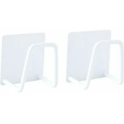 Neige-2 Porte-éponges Auto-adhésifs, Pour La Cuisine, Montage Sans Perçage, En Acier Inoxydable, Antirouille Et étanche, Blancs