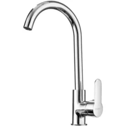 STANEW Robinet Cuisine Rotatif à 360°, Robinet Mitigeur Aérateur Démontable, Chaude Et Froide Réglable, Cuivre Comme Corps Principal, Chrome