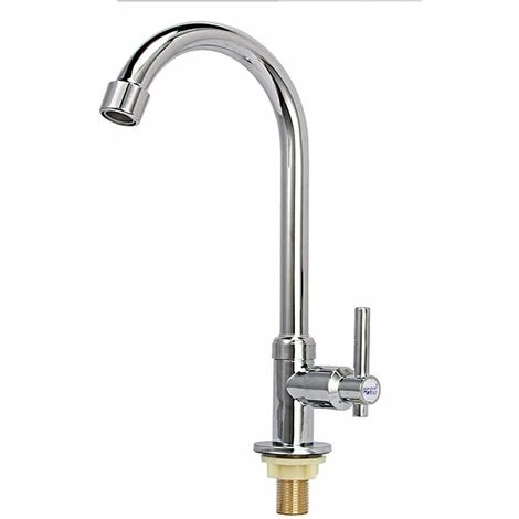 Robinet De Cuisine, Robinet D'évier D'eau Froide Robinet De Barre En Acier Inoxydable à Un Seul Trou Adapté Au Jardin De La Cuisine Extérieure 1 Robinet De Cuisine, Robinet D'évier D'eau Froide Robinet De Barre En Acier Inoxydable à Un Seul Trou Adapté Au Jardin De La Cuisine Extérieure
