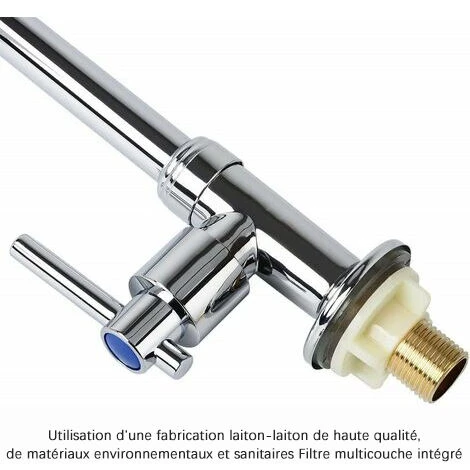 Robinet De Cuisine, Robinet D'évier D'eau Froide Robinet De Barre En Acier Inoxydable à Un Seul Trou Adapté Au Jardin De La Cuisine Extérieure 2 Robinet De Cuisine, Robinet D'évier D'eau Froide Robinet De Barre En Acier Inoxydable à Un Seul Trou Adapté Au Jardin De La Cuisine Extérieure – Image 2