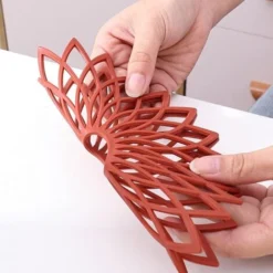 Fleurs Tapis Dessous Plat Silicone Dessous Plats Silicone Anti-DéRapant Isotherme Flexible Durable AntidéRapant Pour Pots,PoêLes,Assiettes,Verres,Bols Et Vases(8 PièCes,DiamèTre 19 Cm) -Promos Gout Cuisine Boutique 90396567 3