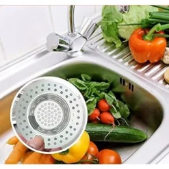 RHAFAYRE Filtre Evier Cuisine INOX (Lot De 3) - Attrape Cheveux Douche 7,5 X 7,5 Cm, Filtre Cheveux Douche 90 Trous, Grille Evier Cuisine,Accessoire Cuisine,Salle De Bain, Cuisine -Promos Gout Cuisine Boutique 90404950 4