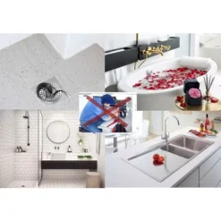 RHAFAYRE Filtre Evier Cuisine INOX (Lot De 3) - Attrape Cheveux Douche 7,5 X 7,5 Cm, Filtre Cheveux Douche 90 Trous, Grille Evier Cuisine,Accessoire Cuisine,Salle De Bain, Cuisine -Promos Gout Cuisine Boutique 90404950 5