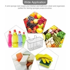 Aunrtb PFETSELL Porte-éponge De Cuisine En Acier Inoxydable Pour évier De Cuisine Panier à Suspendre Savon Vaisselle Égouttoir à Liquide Panier égouttoir Pour éponge/Bouchon D'évier/Savon/Brosse/Acces 9 Aunrtb PFETSELL Porte-éponge De Cuisine En Acier Inoxydable Pour évier De Cuisine Panier à Suspendre Savon Vaisselle Égouttoir à Liquide Panier égouttoir Pour éponge/Bouchon D'évier/Savon/Brosse/Acces -Promos Gout Cuisine Boutique 90525309 5