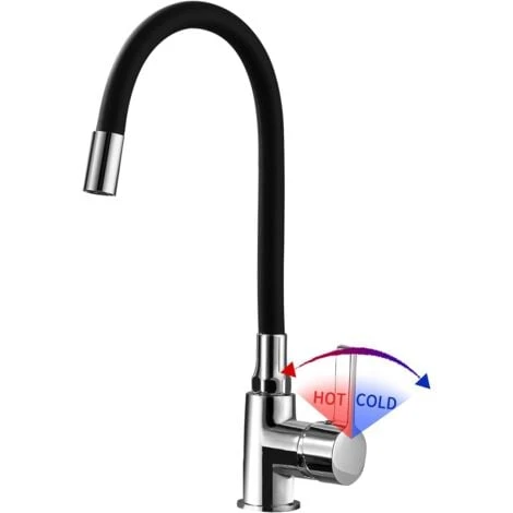 Soogesla Mitigeur De Cuisine Avec Tuyau En Silicone Flexible Et Malléable à 360 ° Pivotant En Acier Inoxydable Robinet Mitigeur De Cuisine En Laiton Chromé Mitigeur Pour évier De Cuisine 1 Soogesla Mitigeur De Cuisine Avec Tuyau En Silicone Flexible Et Malléable à 360 ° Pivotant En Acier Inoxydable Robinet Mitigeur De Cuisine En Laiton Chromé Mitigeur Pour évier De Cuisine