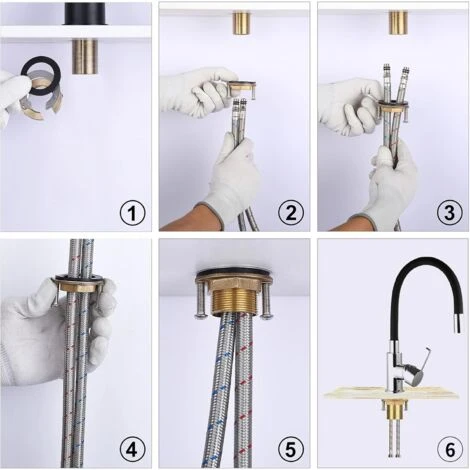 Soogesla Mitigeur De Cuisine Avec Tuyau En Silicone Flexible Et Malléable à 360 ° Pivotant En Acier Inoxydable Robinet Mitigeur De Cuisine En Laiton Chromé Mitigeur Pour évier De Cuisine 5 Soogesla Mitigeur De Cuisine Avec Tuyau En Silicone Flexible Et Malléable à 360 ° Pivotant En Acier Inoxydable Robinet Mitigeur De Cuisine En Laiton Chromé Mitigeur Pour évier De Cuisine – Image 5