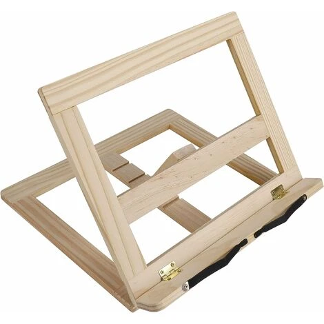 Support De Lecture Pour Livre De Recette De Cuisine, Porte-Livre Avec 2 Supports De Page En Métal, Pliable Et Réglable Repose-Livre Et Tablette En Bois, Idéal Pour IPad Ou Tablet 1 Support De Lecture Pour Livre De Recette De Cuisine, Porte-Livre Avec 2 Supports De Page En Métal, Pliable Et Réglable Repose-Livre Et Tablette En Bois, Idéal Pour IPad Ou Tablet