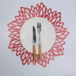 6 Pièces Napperon De Table Noir, Set De Table Rond évidé, Napperons Ronds Tapis De Table En Plastique, Utilisé Pour L'isolation Thermique De L'assiette Et De La Décoration De Table (Rouge) 8 6 Pièces Napperon De Table Noir, Set De Table Rond évidé, Napperons Ronds Tapis De Table En Plastique, Utilisé Pour L'isolation Thermique De L'assiette Et De La Décoration De Table (Rouge) -Promos Gout Cuisine Boutique 91240922 4