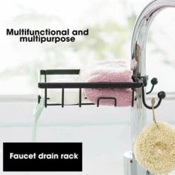 Porte-éponge Pour évier De Cuisine, Panier De Rangement Pour Porte-éponge, Porte-éponge Sans Perceuse, Porte-éponge Pour Robinet De Cuisine, Rangement Pour évier De Cuisine En Acier Inoxydable, Rangem -Promos Gout Cuisine Boutique 91329141 4