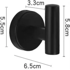 Set De 2 Crochets Noirs Pour Serviettes, Peignoirs, Chapeaux, Salle De Bain 304 Crochets Muraux 7 Set De 2 Crochets Noirs Pour Serviettes, Peignoirs, Chapeaux, Salle De Bain 304 Crochets Muraux -Promos Gout Cuisine Boutique 91370292 3