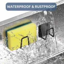 6 Pcs Porte éponge En Acier Inoxydable Support Eponge Support éponge Cuisine Auto-Adhésif,Support Eponge Evier Cuisine,Couvercle,Support De Planche à Découper Pour L'organisation De La Cuisine (Noir) -Promos Gout Cuisine Boutique 91373482 5