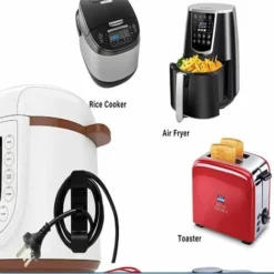 Organiseur De Cordon Pour Appareils De Cuisine, Lot De 10 Enrouleurs De Cordon Pour Rangement De Petits Appareils Ménagers, Mixeur, Mixeur, Cafetière, Autocuiseur Et Friteuse à Air -Promos Gout Cuisine Boutique 91599011 5