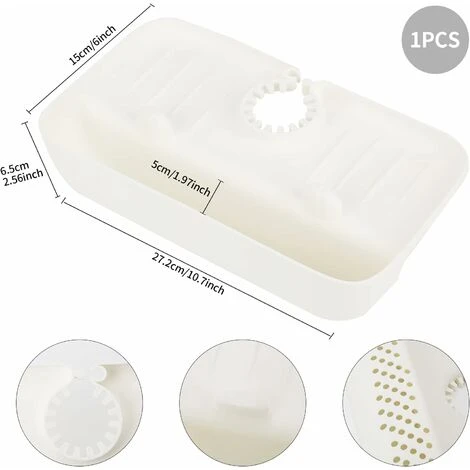 Support De Rangement Antidérapant Pour Robinet D'évier De Cuisine En TPE - Poignée De Robinet Anti-goutte - Panier De Vidange Pour Cuisine Et Salle De Bain 2 Support De Rangement Antidérapant Pour Robinet D'évier De Cuisine En TPE - Poignée De Robinet Anti-goutte - Panier De Vidange Pour Cuisine Et Salle De Bain – Image 2