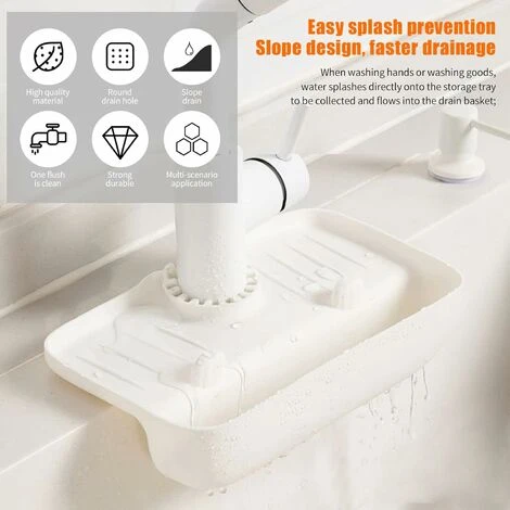 Support De Rangement Antidérapant Pour Robinet D'évier De Cuisine En TPE - Poignée De Robinet Anti-goutte - Panier De Vidange Pour Cuisine Et Salle De Bain 3 Support De Rangement Antidérapant Pour Robinet D'évier De Cuisine En TPE - Poignée De Robinet Anti-goutte - Panier De Vidange Pour Cuisine Et Salle De Bain – Image 3