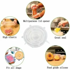 Couvercle Silicone Alimentaire, 12 Paquets De Couvercles Extensible En Silicone, Flexible, Réutilisable, Couvercles De Stockage De Nourriture Couvertures Extensibles D'épargnant -Promos Gout Cuisine Boutique 91949195 3