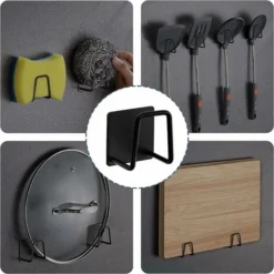 Support Pour éponge Crochet Pour éponge à Vaisselle En Acier Inoxydable 304, Adhésif - Accessoires Pour évier - Crochet Adhésif, Rangement De La Cuisine Et La Salle De Bain (2PACK, Noir) 9 Support Pour éponge Crochet Pour éponge à Vaisselle En Acier Inoxydable 304, Adhésif - Accessoires Pour évier - Crochet Adhésif, Rangement De La Cuisine Et La Salle De Bain (2PACK, Noir) -Promos Gout Cuisine Boutique 92099947 5