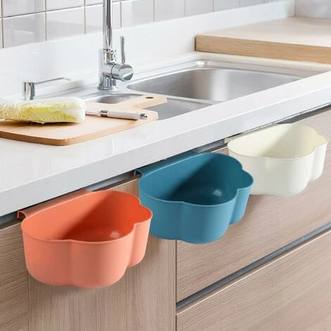 KAEJYIUT Poubelles De Cuisine Suspendues (lot De 1) - Ensemble De Poubelles De Porte De Placard Pour Les Restes De Nourriture Et Les épluchures De Légumes Du Plan De Travail Blanc 2 KAEJYIUT Poubelles De Cuisine Suspendues (lot De 1) - Ensemble De Poubelles De Porte De Placard Pour Les Restes De Nourriture Et Les épluchures De Légumes Du Plan De Travail Blanc – Image 2