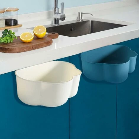 KAEJYIUT Poubelles De Cuisine Suspendues (lot De 1) - Ensemble De Poubelles De Porte De Placard Pour Les Restes De Nourriture Et Les épluchures De Légumes Du Plan De Travail Blanc 3 KAEJYIUT Poubelles De Cuisine Suspendues (lot De 1) - Ensemble De Poubelles De Porte De Placard Pour Les Restes De Nourriture Et Les épluchures De Légumes Du Plan De Travail Blanc – Image 3