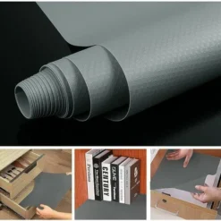 Tapis Fond De Tiroir, Gris Antiderapant Non-adhésif DIY, Tapis De Refrigerateur Placard Etagere Frigo, EVA Plastique Protection Pour Sous Evier Cuisine 0.45×1.5m WHWY 9 Tapis Fond De Tiroir, Gris Antiderapant Non-adhésif DIY, Tapis De Refrigerateur Placard Etagere Frigo, EVA Plastique Protection Pour Sous Evier Cuisine 0.45×1.5m WHWY -Promos Gout Cuisine Boutique 92381246 5