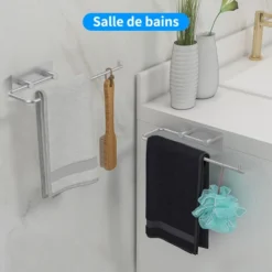 Support Pour Papier Essuie Porte-Rouleau De Cuisine Auto-Adhésif Porte-Papier De Cuisine En Acier Inoxydable Porte-papier Pour La Cuisine Et Les Deux Pièces -Promos Gout Cuisine Boutique 92400521 3
