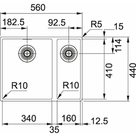 Franke Sirius - Évier En Tectonite SID 160, 560x440 Mm, Noir 125.0363.804 2 Franke Sirius - Évier En Tectonite SID 160, 560x440 Mm, Noir 125.0363.804 – Image 2