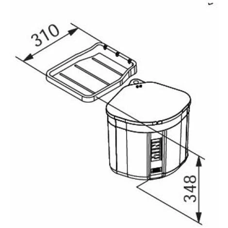 Franke Poubelle Tri Sélectif - Poubelle Encastrable Mini 121.0176.518 3 Franke Poubelle Tri Sélectif - Poubelle Encastrable Mini 121.0176.518 – Image 3