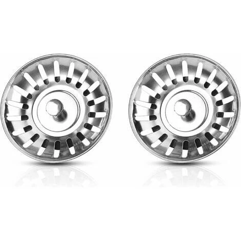 Lot De 2 ,Bouchon Evier Universel En Acier Inoxydable-bonde Evier/lavabo-crepine Evier Cuisine (Lot De 2) 1 Lot De 2 ,Bouchon Evier Universel En Acier Inoxydable-bonde Evier/lavabo-crepine Evier Cuisine (Lot De 2)