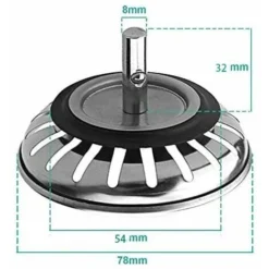 Lot De 2 ,Bouchon Evier Universel En Acier Inoxydable-bonde Evier/lavabo-crepine Evier Cuisine (Lot De 2) 7 Lot De 2 ,Bouchon Evier Universel En Acier Inoxydable-bonde Evier/lavabo-crepine Evier Cuisine (Lot De 2) -Promos Gout Cuisine Boutique 92510160 3