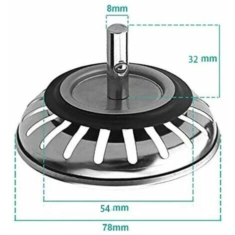 Lot De 2 ,Bouchon Evier Universel En Acier Inoxydable-bonde Evier/lavabo-crepine Evier Cuisine (Lot De 2) 3 Lot De 2 ,Bouchon Evier Universel En Acier Inoxydable-bonde Evier/lavabo-crepine Evier Cuisine (Lot De 2) – Image 3