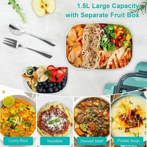 Lunch Box Chauffante, 3 En 1 Boite Chauffante Repas(12V / 24V / 220V), 1.5L Portable Gamelle Chauffante, 60W Boite A Repas Chauffante Pour Voiture, Camion, Maison Ou Camping (60W) 4 Lunch Box Chauffante, 3 En 1 Boite Chauffante Repas(12V / 24V / 220V), 1.5L Portable Gamelle Chauffante, 60W Boite A Repas Chauffante Pour Voiture, Camion, Maison Ou Camping (60W) – Image 4