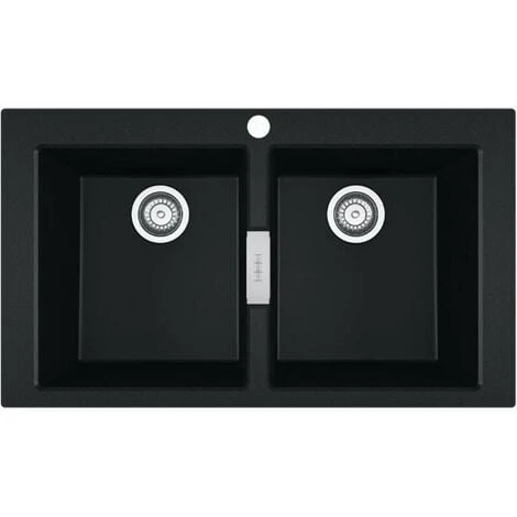 Franke Sirius 2.0 - Évier En Tectonite S2D 620-86, 860x500 Mm, Noir 143.0637.161 1 Franke Sirius 2.0 - Évier En Tectonite S2D 620-86, 860x500 Mm, Noir 143.0637.161