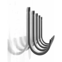 Lot De 5 Crochets Autocollants Pour Serviette - Sans Perçage - En Acier Inoxydable - Idéal Pour Salle De Bain, Salle De Bain, Cuisine, Bureau (noir) -Promos Gout Cuisine Boutique 92929265 5