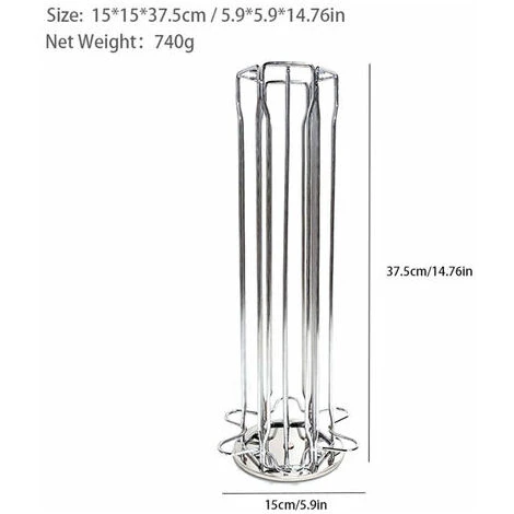 Support à Capsules à Café Compatible Avec Nespresso, Porte Capsules Distributeur Présentoir Rotatif Pour 60 Capsules, Argent 2 Support à Capsules à Café Compatible Avec Nespresso, Porte Capsules Distributeur Présentoir Rotatif Pour 60 Capsules, Argent – Image 2
