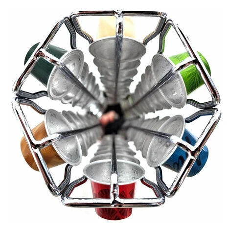 Support à Capsules à Café Compatible Avec Nespresso, Porte Capsules Distributeur Présentoir Rotatif Pour 60 Capsules, Argent 3 Support à Capsules à Café Compatible Avec Nespresso, Porte Capsules Distributeur Présentoir Rotatif Pour 60 Capsules, Argent – Image 3