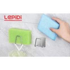 4 Pièces Porte Évier Éponge, Porte Éponge De Cuisine, Porte Éponge Adhésif, Crochet Évier Éponge, Sans Perçage Acier Inoxydable Étanche Porte-Évier Éponge Pour Évier De Cuisine, Cuisine, Récureur