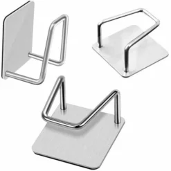 4 Pièces Porte Évier Éponge, Porte Éponge De Cuisine, Porte Éponge Adhésif, Crochet Évier Éponge, Sans Perçage Acier Inoxydable Étanche Porte-Évier Éponge Pour Évier De Cuisine, Cuisine, Récureur -Promos Gout Cuisine Boutique 93280562 4